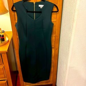Green, Calvin Klein dress, size 6, fitted